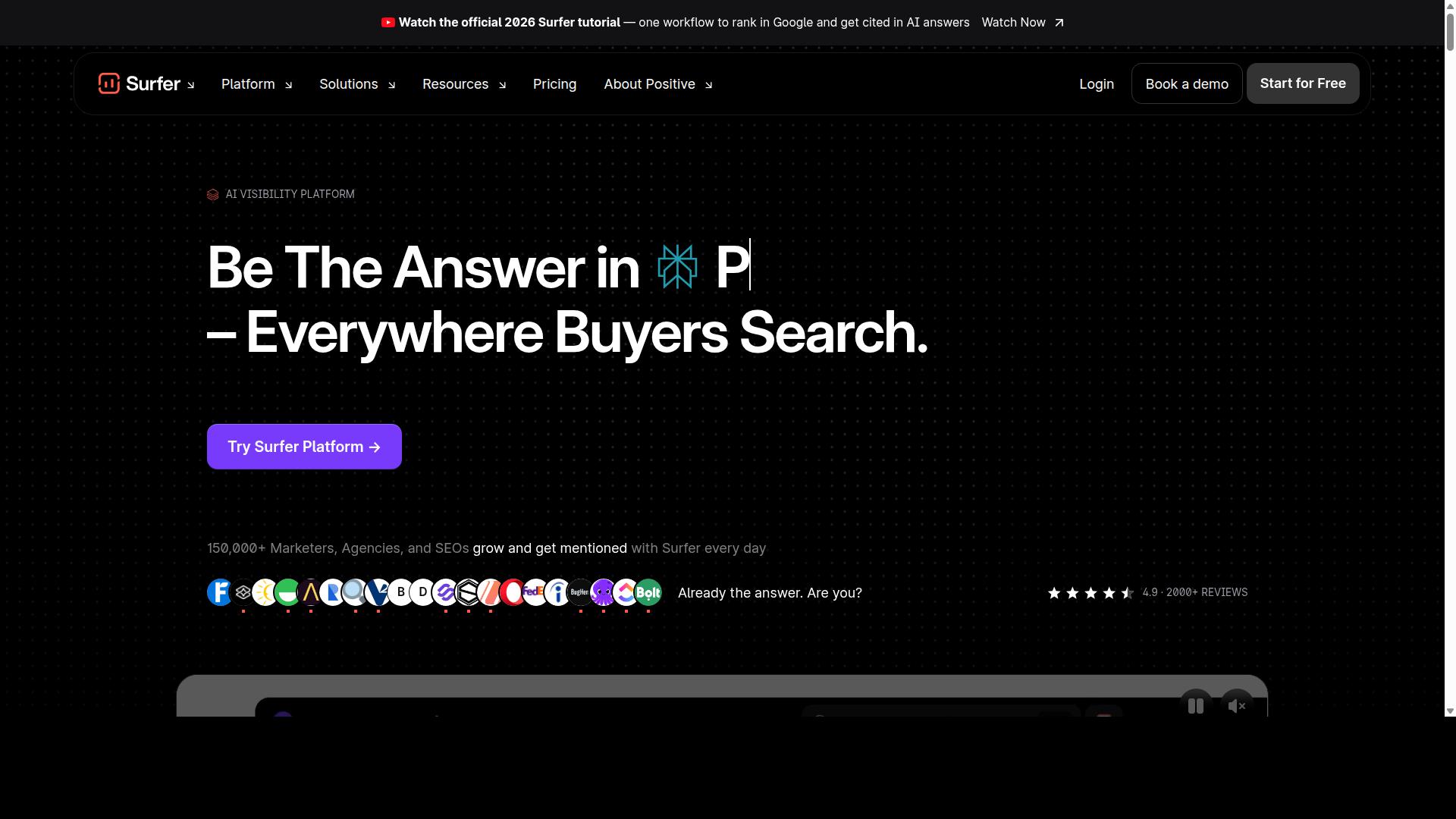 Surfer SEO website